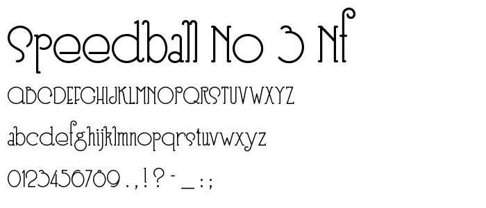 Speedball No 3 NF font